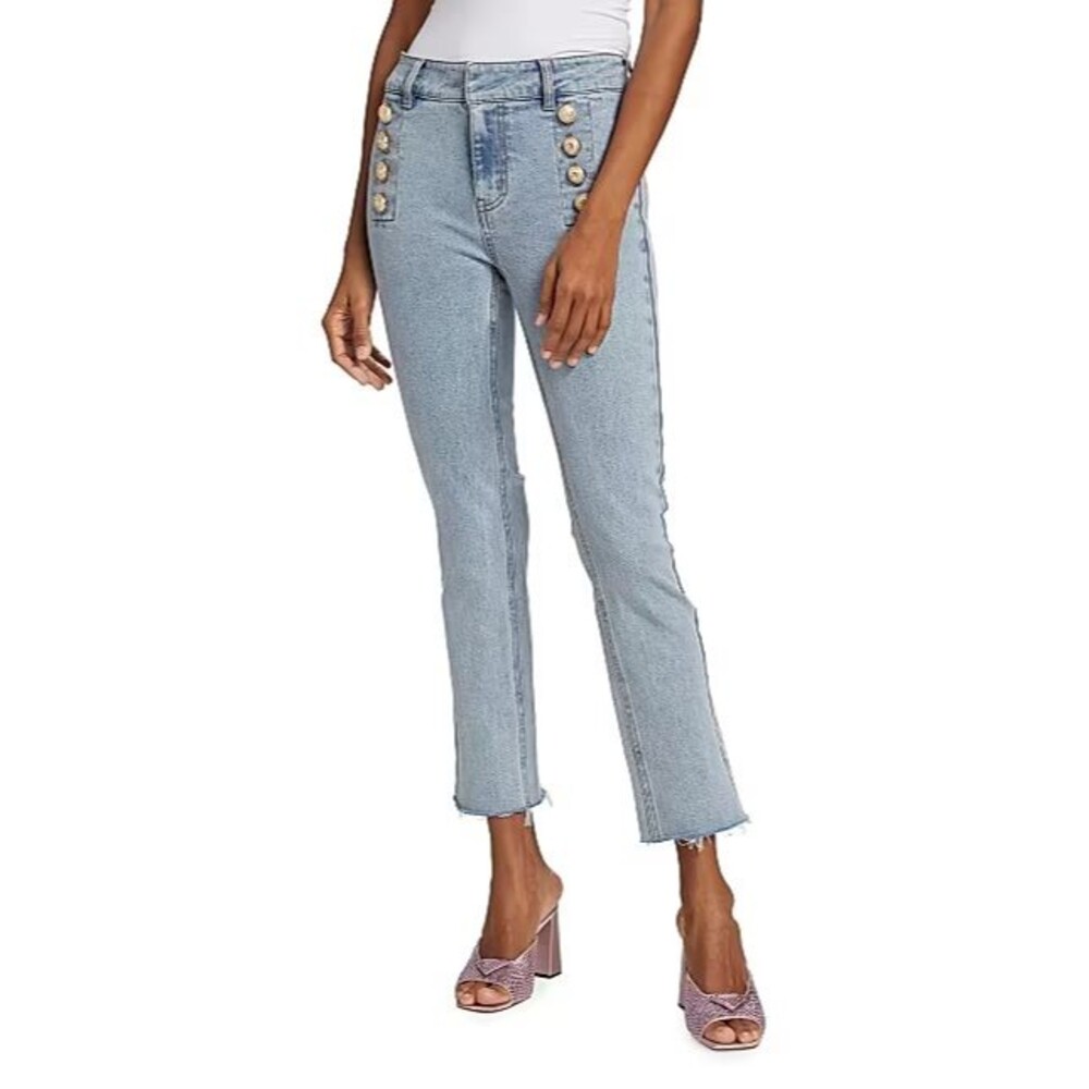 Generation Love Women's Justine Denim Button Pants Light Blue NWT $225